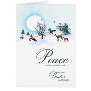 Pastor y su esposa, navidad con el reno