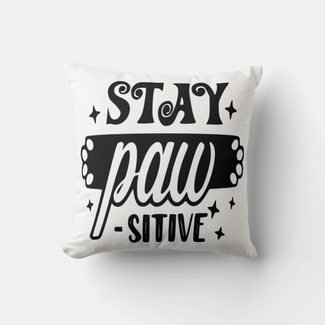 Pata con temática de perro almohada de lanzamiento (Anverso)