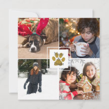 Pata de cachorro dorado Navidad 4 Foto Personaliza