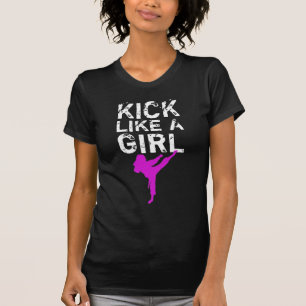 Patada como un Chica - Camiseta de artes marciales