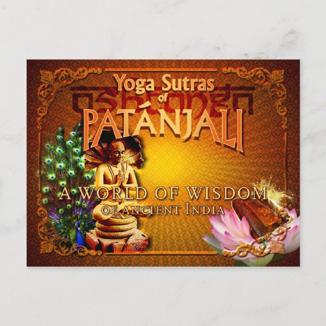 PATANJALI - Tarjeta postal de los sutras del yoga (Anverso)