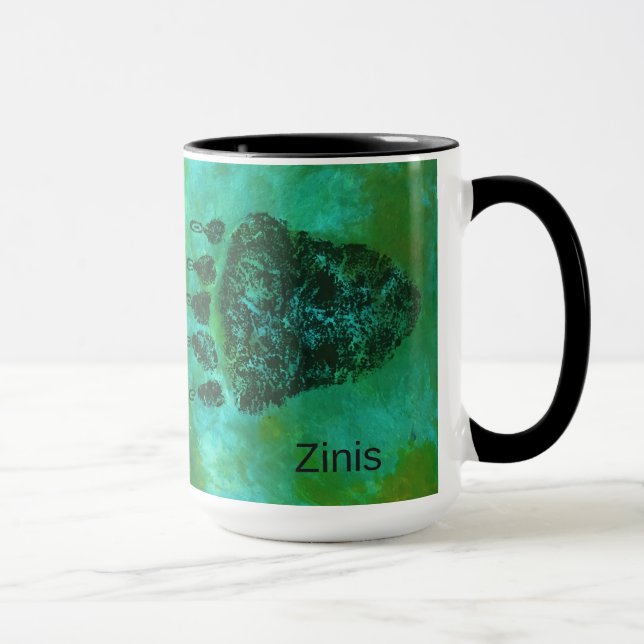 Patas de oso grizzly - 15 onzas. Taza combinada (Derecha)