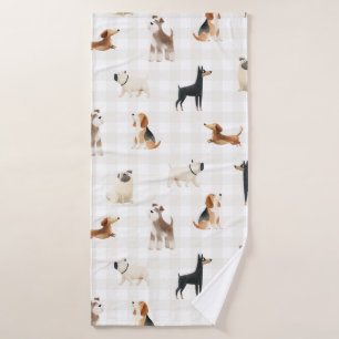 Patas Gingham perros adorables 