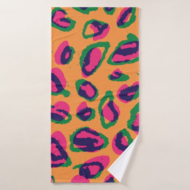 Patata de ilustracion de leopardo acuático (Toalla de baño)