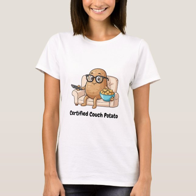 Patata de sofá - Camiseta básica femenina (Anverso)