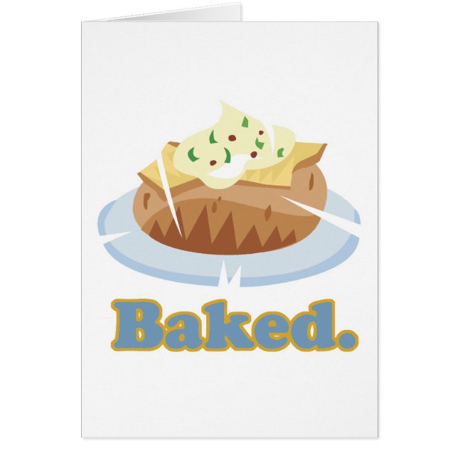 Patata horneada con texto BAKED (Frente)