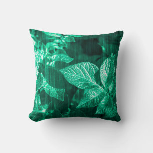 Patata verde pálido deja Cojín decorativo Cushion