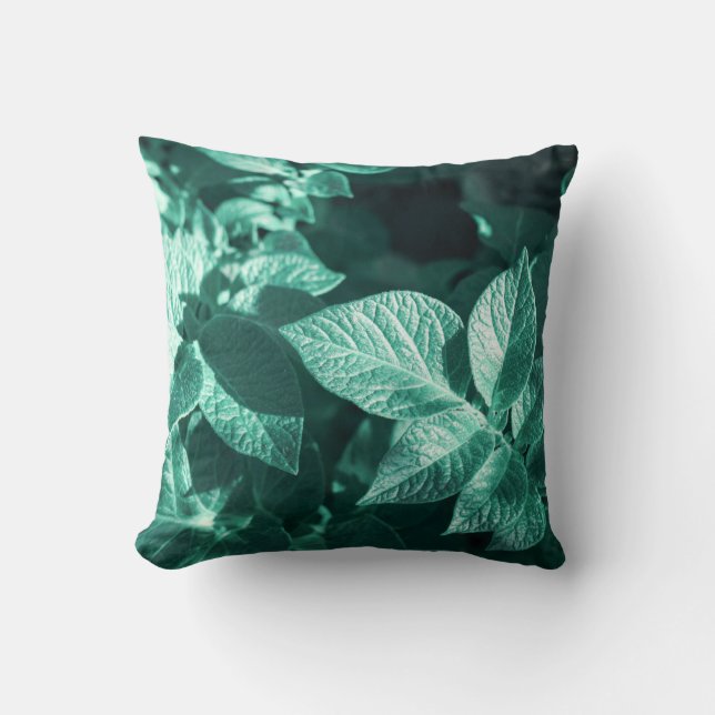 Patata verde pálido deja Cojín decorativo Cushion (Anverso)