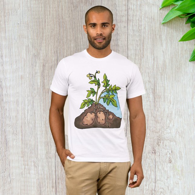 Patatas cultivando camiseta para hombres (Subido por el creador)