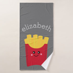Patatas fritas lindas de Kawaii con nombre de