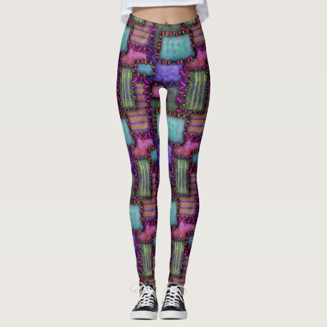 Patchwork Doll Costume Leggings (Anverso)
