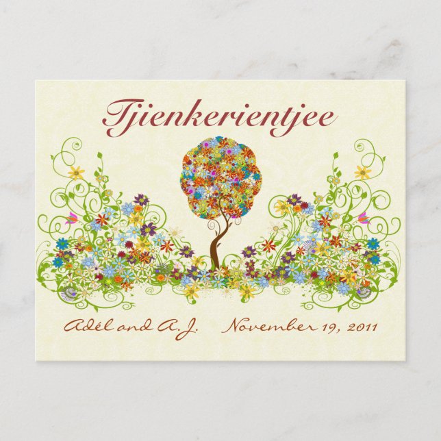 Patchwork Flower Love Tree gracias a la tarjeta po (Anverso)