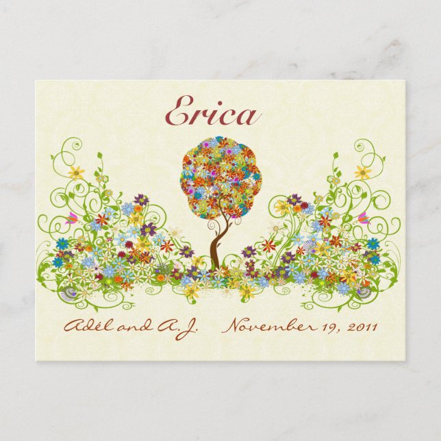 Patchwork Flower Love Tree gracias a la tarjeta po (Anverso)