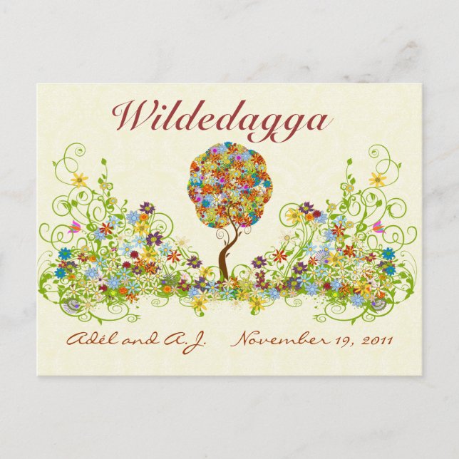 Patchwork Flower Love Tree gracias a la tarjeta po (Anverso)