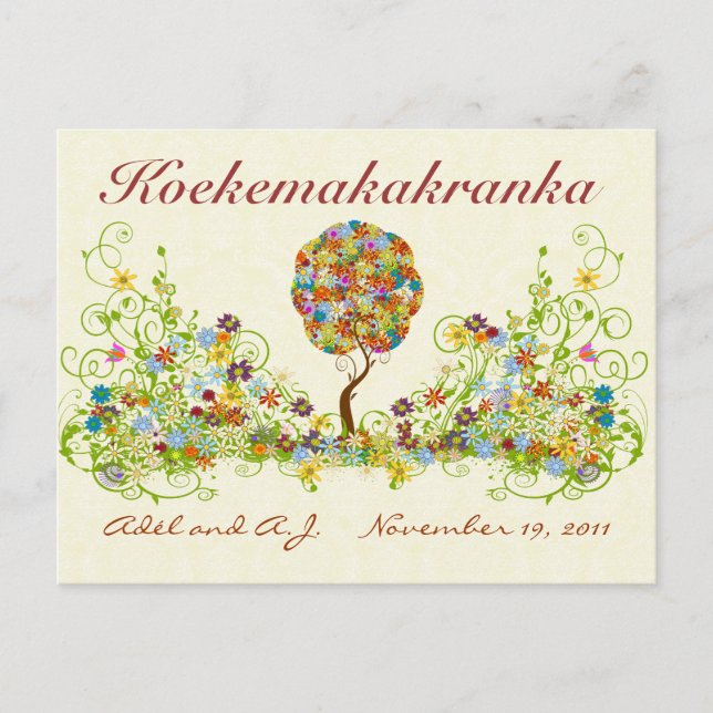Patchwork Flower Love Tree gracias a la tarjeta po (Anverso)