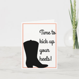 Patea tus botas - Tarjeta de cumpleaños Cowboy - P