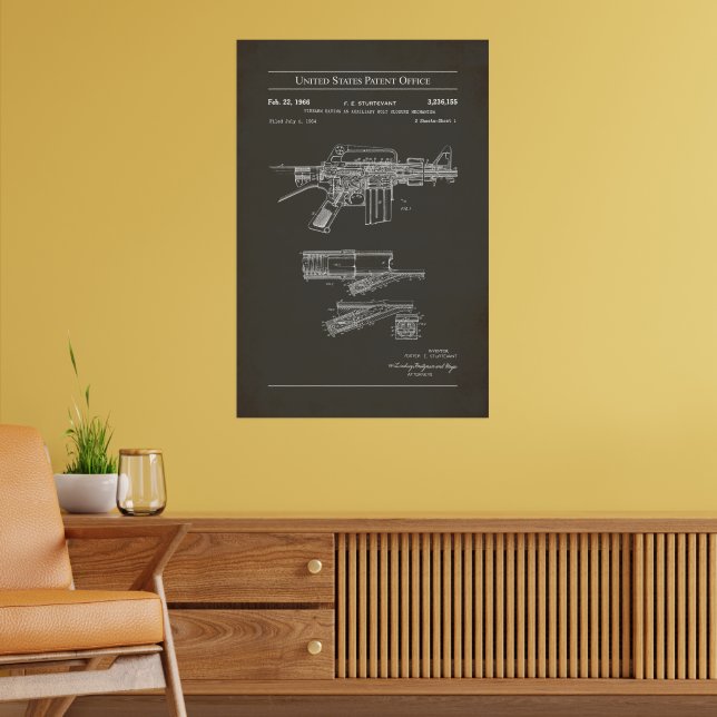 Patente de EE. UU. - Póster de Rifle Automático Co (Salón 2)