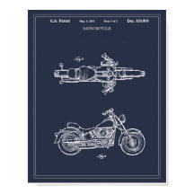 Patente de motocicleta de arte de Viajes Vintage
