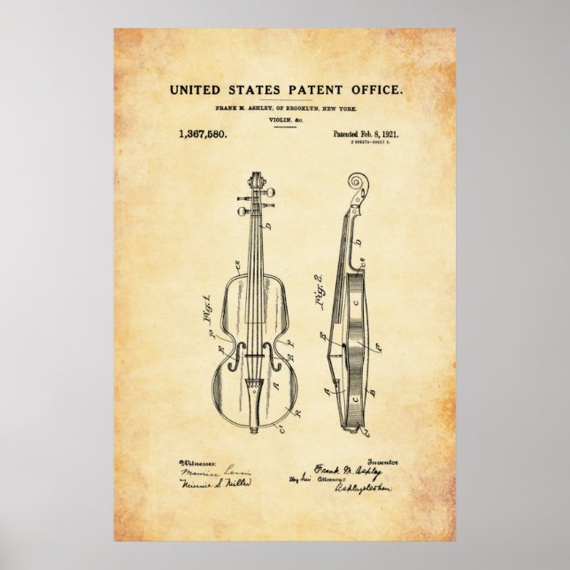 Patente - Violín - Póster (Frente)