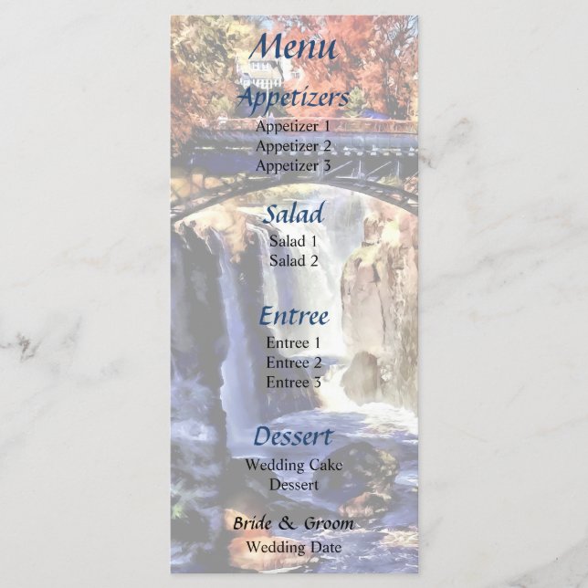 Paterson NJ - Menú Paterson Great Falls (Anverso)