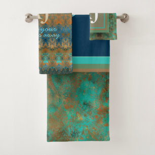 Patina - azul personalizado oxidado verde azulado