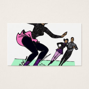 patinador de figuras negras
