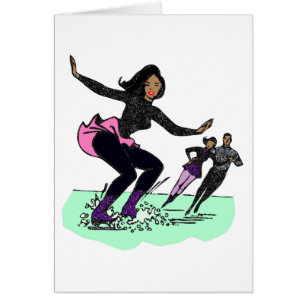 patinador de figuras negras