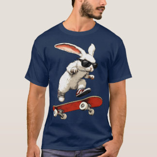 Patinador de la liebre - Camiseta del Conejo de Sk