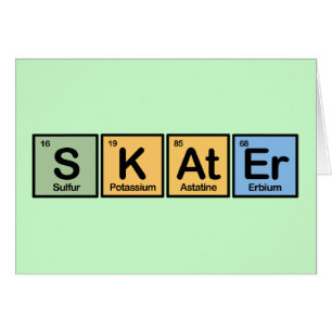 Patinador hecho de elementos