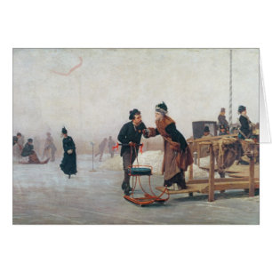 Patinadores en el lago Valentino