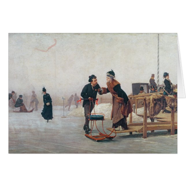 Patinadores en el lago Valentino (Anverso (Horizontal))