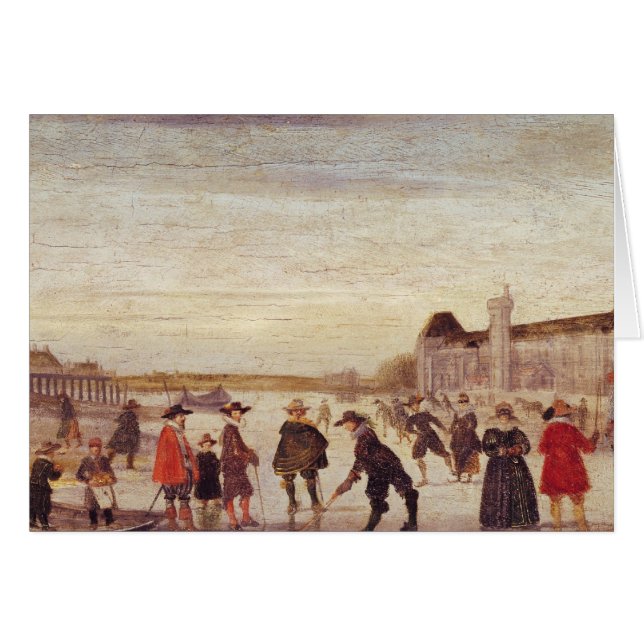 Patinadores en el Sena en 1608 (Anverso (Horizontal))