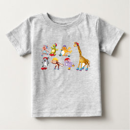 Patinaje de animales Bebé camiseta fina de Jersey
