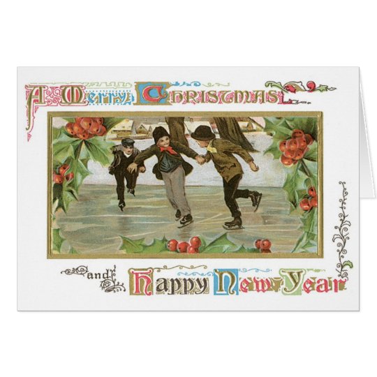 Patinaje de hielo de la tarjeta de 032 del vintage