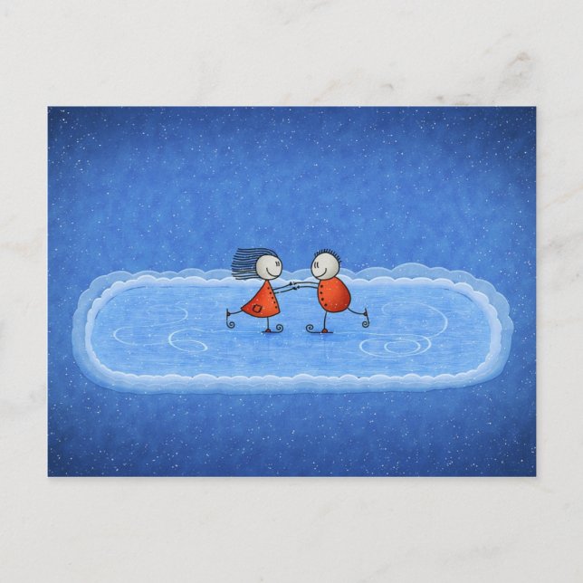 Patinaje de hielo del navidad (Anverso)