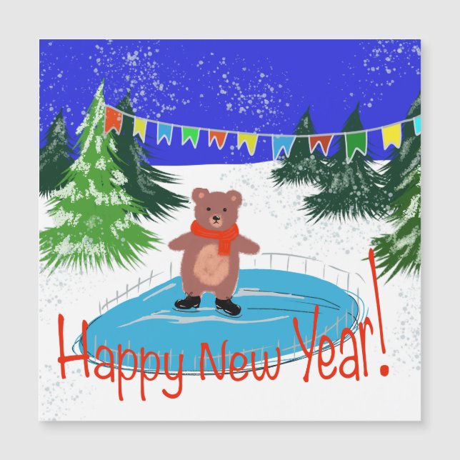 Patinaje de oso divertido (Anverso)