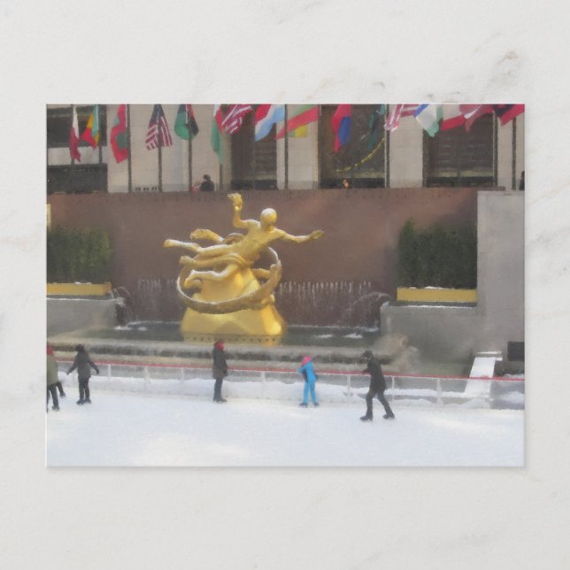 PATINAJE EN LA POSTAL DE LA ROCA (Anverso)