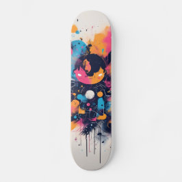 Patinaje Neon Pink, Skateboard Glow in the Dark,