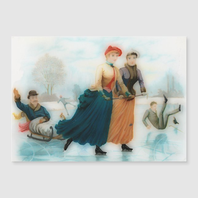 Patinaje sobre hielo en Noruega - divertidos gráfi (Anverso)