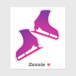 patinaje sobre hielo pegatina pareja patinaje sobr