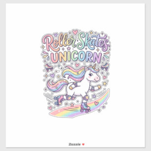 Patines de Rodillos Unicornio Pegatina Divertida d