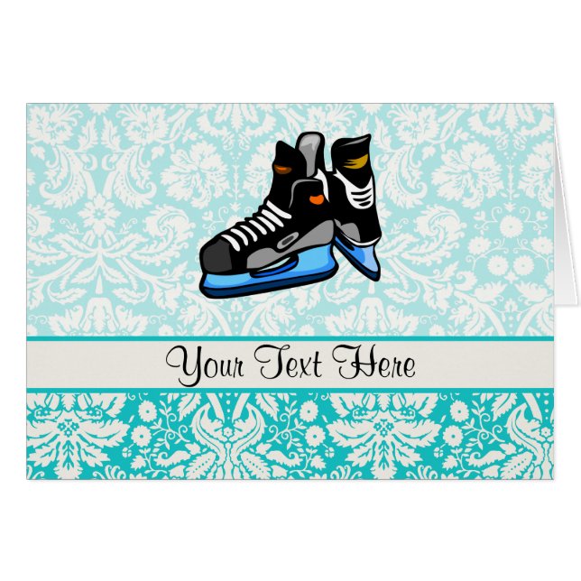 Patines del hockey; Damasco (Anverso (Horizontal))