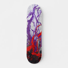 Patineta abstracta con vena de mármol rojo púrpura