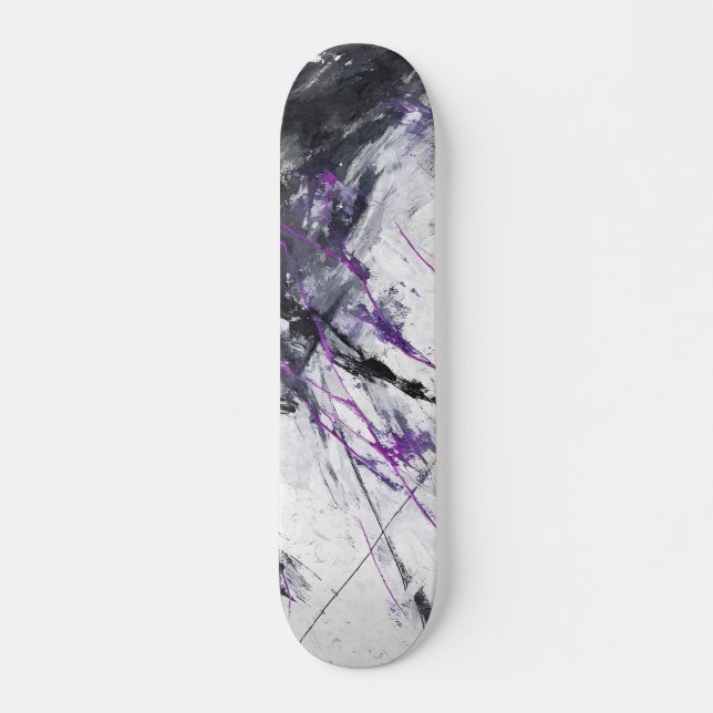 Patineta abstracta de mármol violeta eléctrico (Anverso )