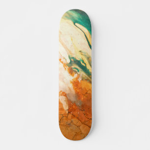 Patineta abstracta naranja azul verdoso de tierra
