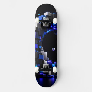 Patineta Arco Mosaico Futurista - Cubo Azul 3D