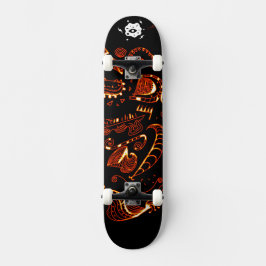 Patineta Artsy Black Naranja