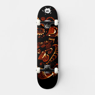Patineta Artsy Black Naranja