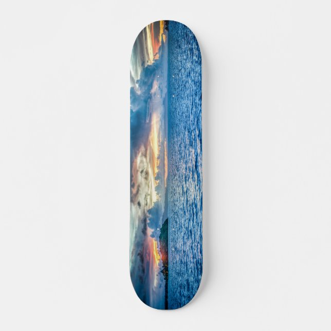 Patineta Azul Atardecer Niño (Anverso )