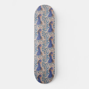 Patineta azul de pavo real